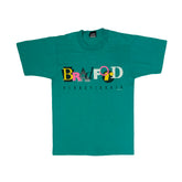 Vintage 90s Bradford Pennsylvania turquoise single stitch t-shirt size small