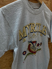 Vintage 90s Myrtle Beach USA grey souvenir single stitch t-shirt size medium