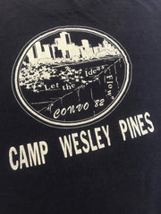 Vintage 82 Camp Wesley Pines Methodist church USA navy blue t shirt size XL