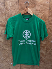 Vintage 80s Boise cascade quirky green single stitch t-shirt size small