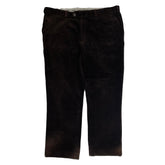 Vintage 90s chestnut dark brown relaxed corduroy trousers size W40 L28 by C&A