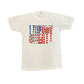 Vintage 90s USA flag liberty single stitch white souvenir t-shirt size large