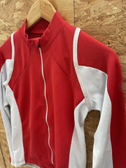 Shimano Cycling Jersey Red White Long Sleeve Full Zip Women's Size M