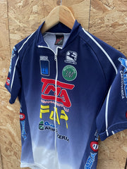 Vintage Giordana Cycling Jersey Blue Short Sleeve Men's M Giro D'Italia