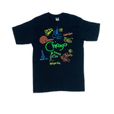 Vintage 90s Chicago sights souvenir black neon single stitch t-shirt size large