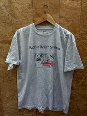 Vintage 90s Baptist Health quirky souvenir single stitch grey t-shirt size XL