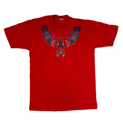 Vintage 90s Native American jeweled garland red single stitch t-shirt size XL