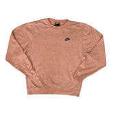 Vintage Y2K Nike salmon coral pastel pink crew neck sweater size small oversized fit