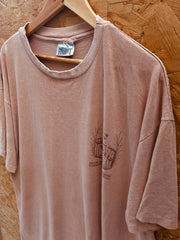 Vintage 90s salmon pink red island rum souvenir single stitch t-shirt size XXL