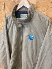 Vintage 90s LL Bean beige windbreaker bomber jacket size XL boxy fit