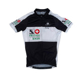 Owayo Vintage Men's Cycling Jersey Size 8 Black White Short Sleeve Bike Shirt