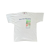 Fruit of the Loom Boston Graphic T-Shirt White Size L Vintage 90s