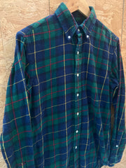 Vintage Y2K navy green brushed cotton check shirt size S by Polo Ralph Lauren