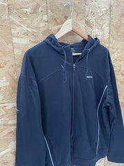 Reebok Black Full Zip Hoodie Jacket Track Athletic Jacket Size XL