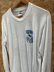 Vintage Ski Race 1997 Enforcement Long Sleeve Single Stitch T-Shirt L White