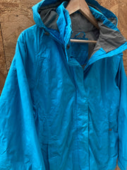 Vintage bright blue waterproof technical rainproof jacket size medium by LL Bean