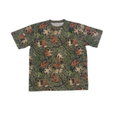 Vintage Y2K Crane duck hunting camo real tree mossy oak style realistic print outback USA olive gree