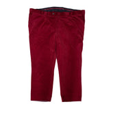 Vintage 90s red velour oversized relaxed jumbo corduroy trousers size W48 L28