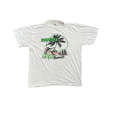 Vintage Paradise Hawaii T-Shirt XL White Palm Tree Single Stitch Tee
