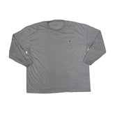 Vintage Carhartt Men's 3XL Grey Long Sleeve Pocket T-Shirt Workwear Modern