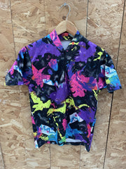 Vintage Lyrian Abstract Paint Splatter Cycle Jersey Men's M Retro