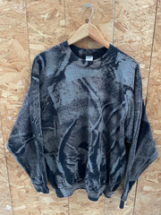 Vintage Fruit of the Loom Tie-Dye Raglan Sweatshirt XL