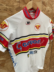 Vintage Govoni Team Cycling Jersey White Red Yellow Blue Anna Neri Men's Size M