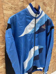 Vintage Ultima Cycle Jacket Blue White Black Retro Men's L