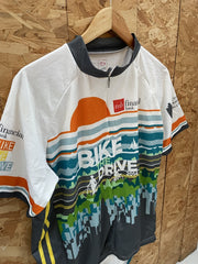 Primal Men's XXL White "Bike the Drive" Cycling Jersey 2014 MB Financial Bank