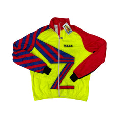 Vintage Windtex L'antivento Jacket Men's XXL Yellow Red Blue Retro Cycling