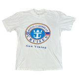 Vintage 90s quirky single stitch cruise ship souvenir white t-shirt size large