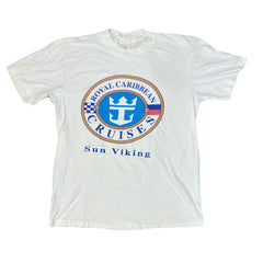 Vintage 90s quirky single stitch cruise ship souvenir white t-shirt size large