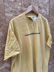 Vintage Single Stitch Anvil T-Shirt XL Yellow Religious New Age Graphic