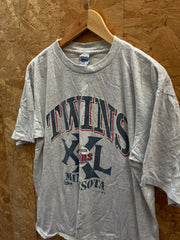 Vintage 90s Minnesota Twins baseball team single stitch grey t-shirt size XL