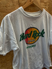 Vintage 90s slouchy HR Bahamas souvenir white single stitch t-shirt size XXL