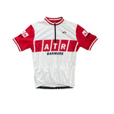 Vintage Solo Denmark Cycling Jersey ATR Red White Men's Size M Short Sleeve