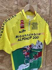 Vintage Biemme MTB Alpen Cup 2003 Yellow Cycling Jersey Size L