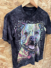The Mountain Pit Bulls Steal Your Heart Tie-Dye T-Shirt Size S