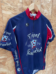 Verimarc Tripel Karmeliet Cycling Jersey Short Sleeve Blue Red XL-52 Men's