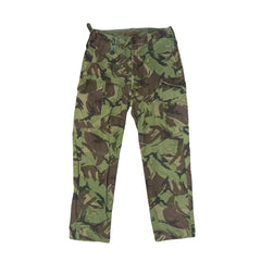 Vintage 90s thrashed faded woodland combat camo trousers size large