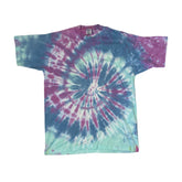 Vintage 90s purple blue spiral tie-dye single stitch t-shirt size XL