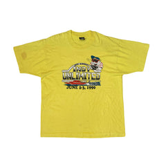 Vintage 90s yellow Indy Unlimited souvenir single stitch t-shirt size XL by BEST