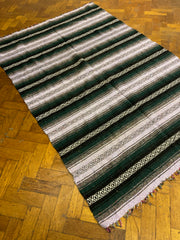 Vintage Serape Blanket Southwestern Striped Woven Throw Yoga Mat Blanket