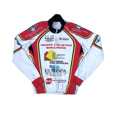 Jolanda Cycling Jersey Long Sleeve White Red Black Men's L