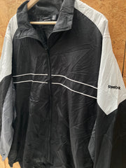 Vintage Y2K black grey white windbreaker shell jacket size XL by Reebok