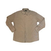 Vintage 90s tan beige fine corduroy long short muted shirt size XXL by Biagini