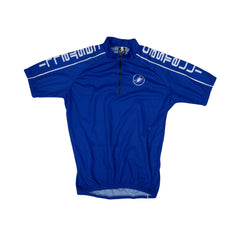 Castelli Cycling Jersey Blue Short Sleeve Zipper XL Men's Modern