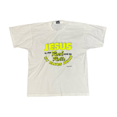 Vintage 90s Jesus Rock & rolls the blues away single stitch t-shirt size XL