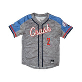 Vintage Y2K Nike Gray/Blue Crush Baseball Jersey #2 size large
