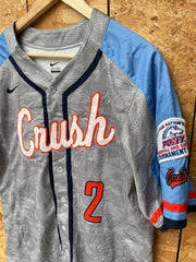 Vintage Y2K Nike Gray/Blue Crush Baseball Jersey #2 size large